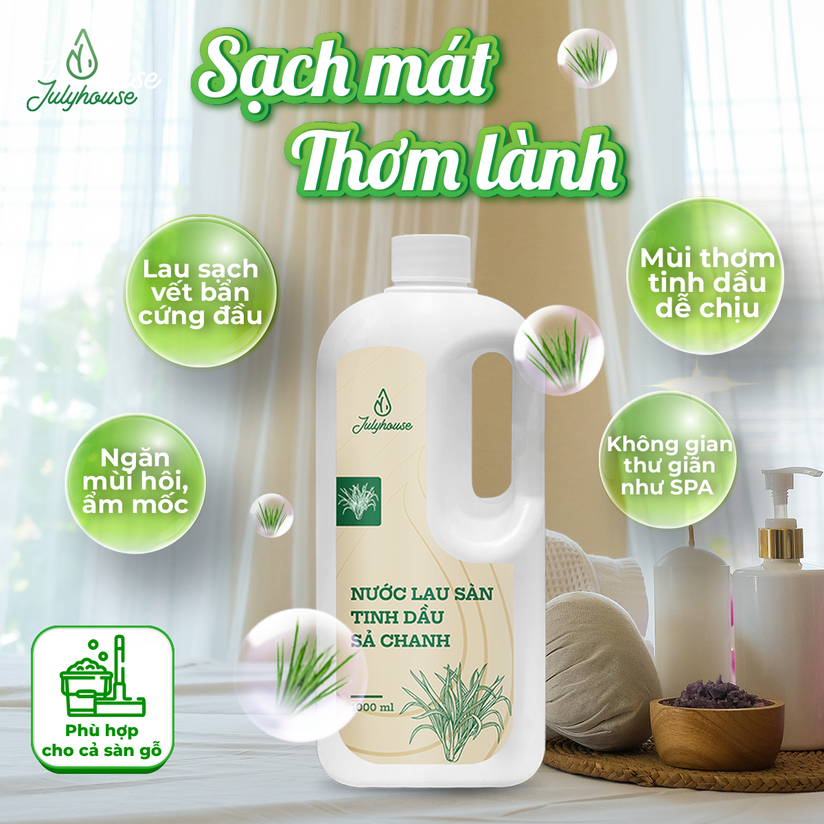 Nước lau sàn tinh dầu sả chanh 1000ml Julyhouse_thumbnail_4