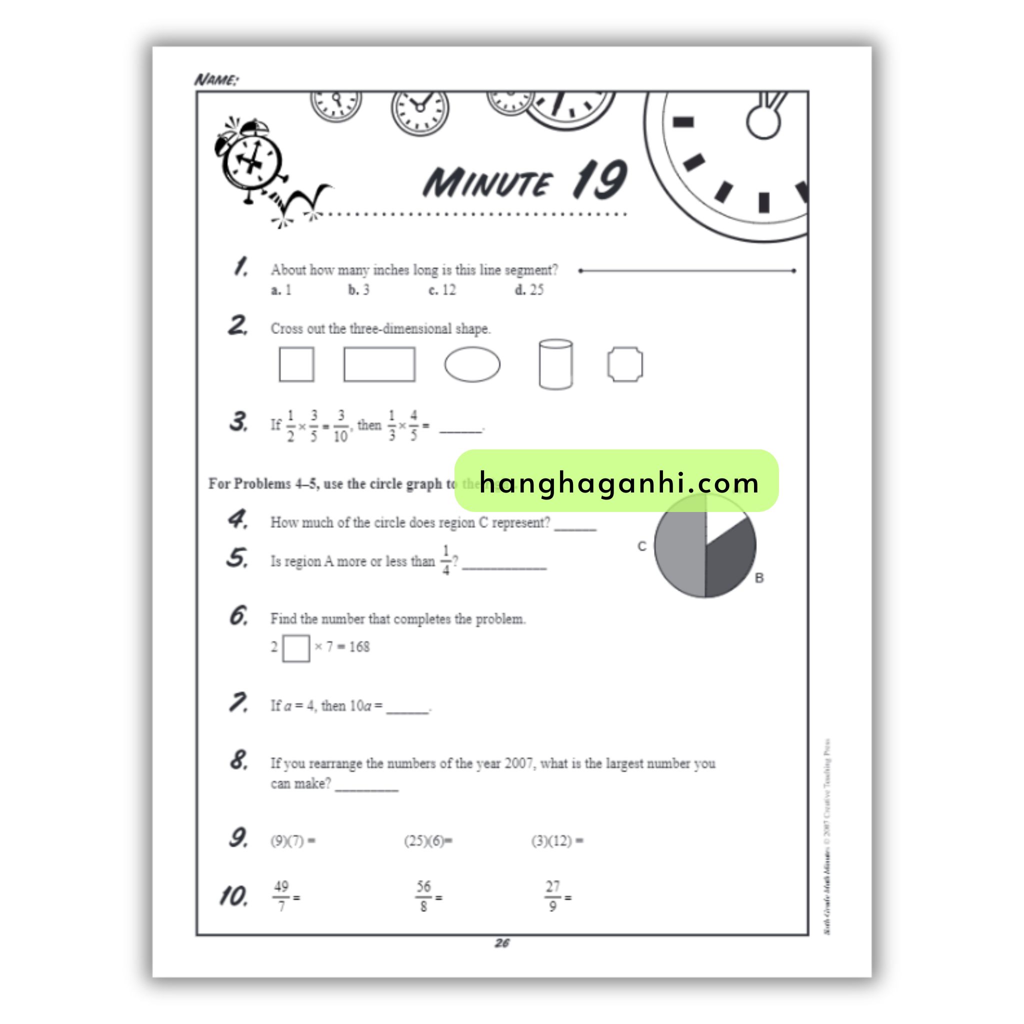 Math Minutes Grade 6- Sách Toán Tiếng Anh cho bé lớp 6_thumbnail_5