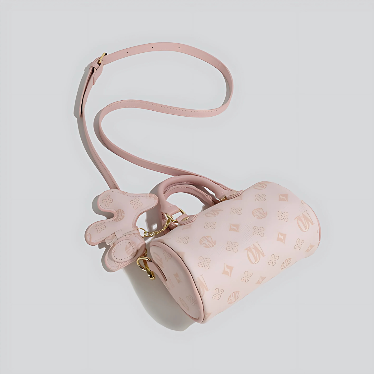 UHE Candy Bloom 2507 – da cao cấp in họa tiết nổi, thiết kế mini bowling dễ thương, 2 màu hồng & nâu_thumbnail_3