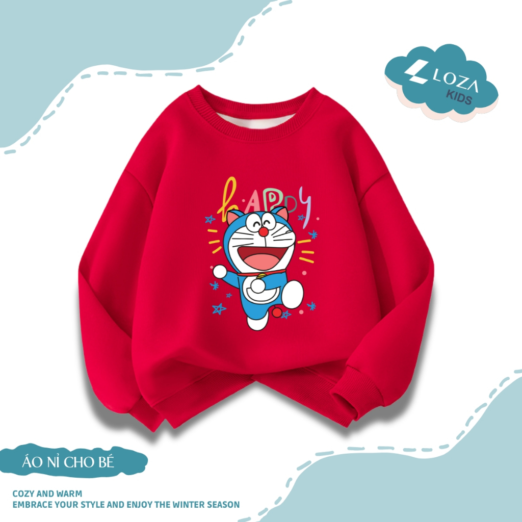 Áo nỉ sweater bé trai in hìnhDoraemon đáng yêu - Loza Kids IN012_thumbnail_8