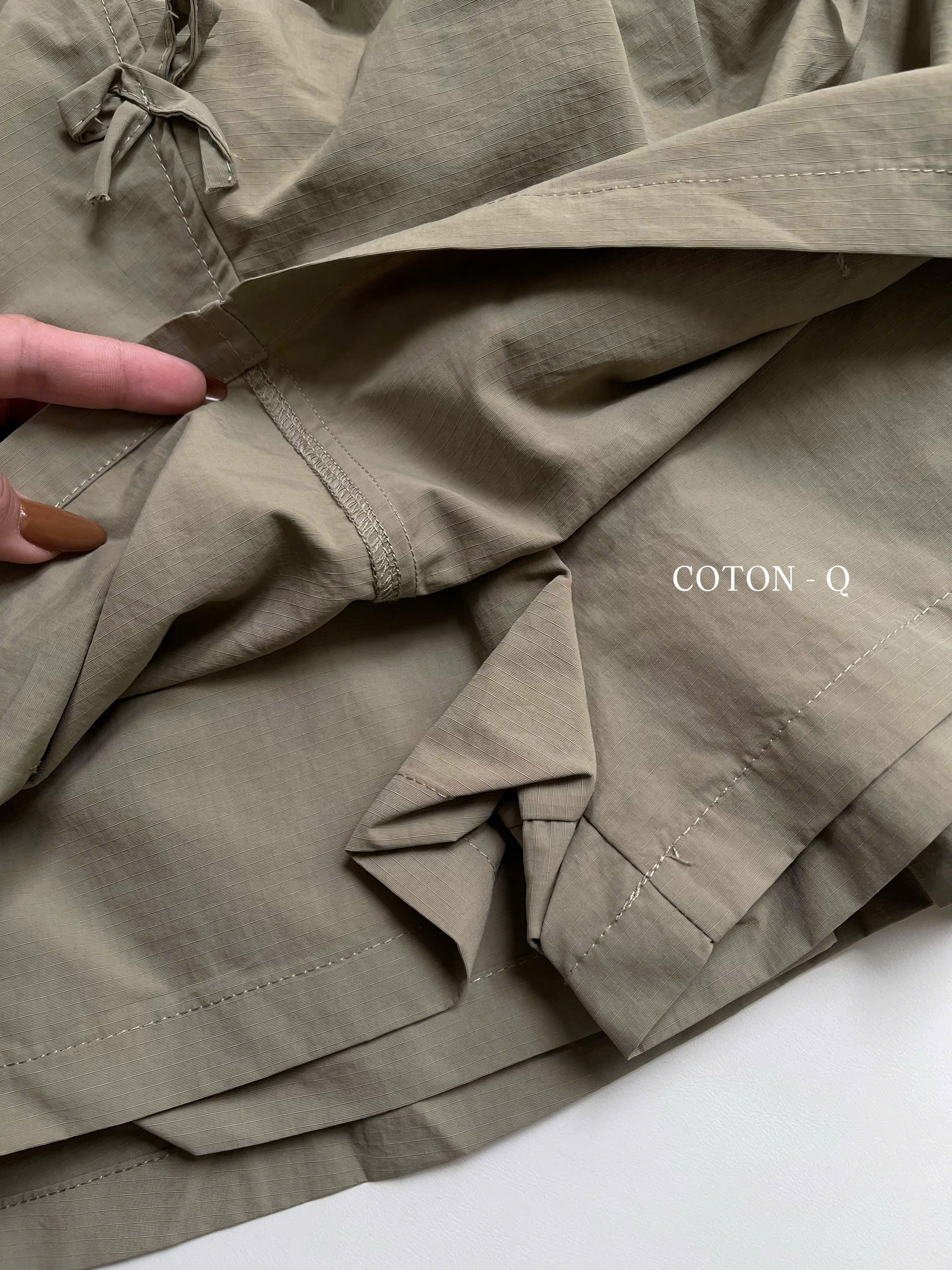 Chân váy nơ lưng thun ( RÊU )_thumbnail_3