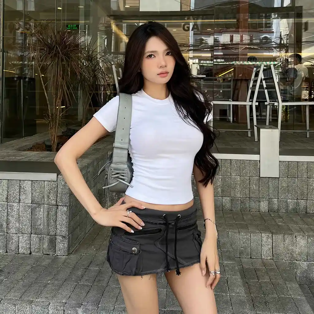 Áo baby tee form ôm Miucho visco dày dặn thoáng mát thấm hút tốt in logo basic 2728_thumbnail_6