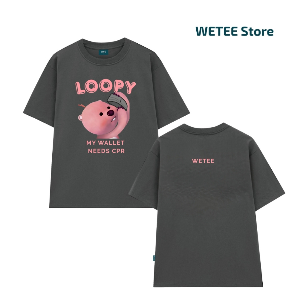 Áo thun unisex UX30-1131 hình LOOPY hồng dáng oversized local brand WETEE_thumbnail_7