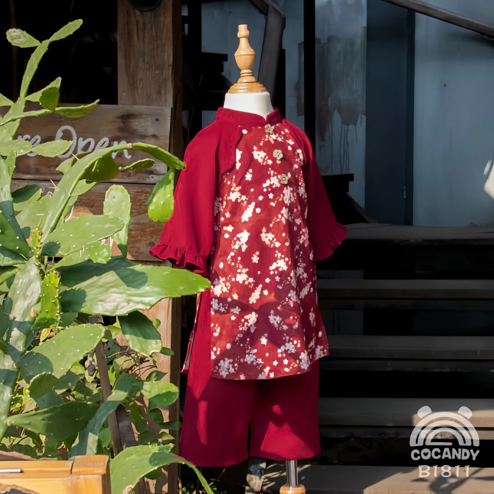 Bộ áo dài hoa ĐỎ bé gái_thumbnail_1