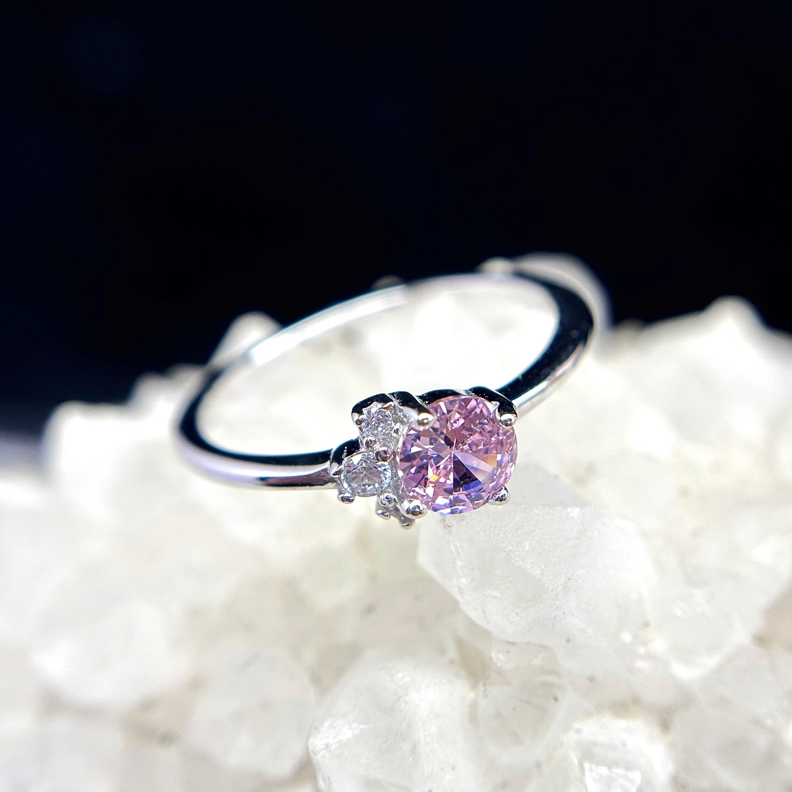 Nhẫn bạc xi bạch kim hồng baby size 6_thumbnail_2