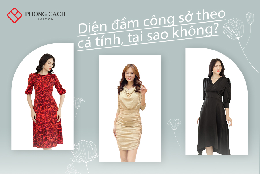 Tips diện đầm công sở trung niên cho nàng văn phòng