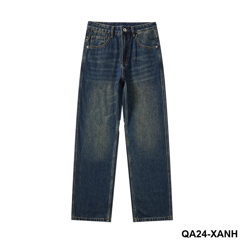 quần jeans ống rộng phong cách retro cho namcleanfitMàn lỏng lẻo2025Quần ống đứng thương hiệu thời trang Mỹ mới mùa thu_thumbnail_5