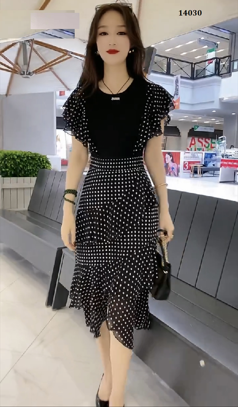 14030-Đầm xòe tay tiên phối tầng voan bi  cách điệu ( thun, voan , lót)FREESHIP_thumbnail_2