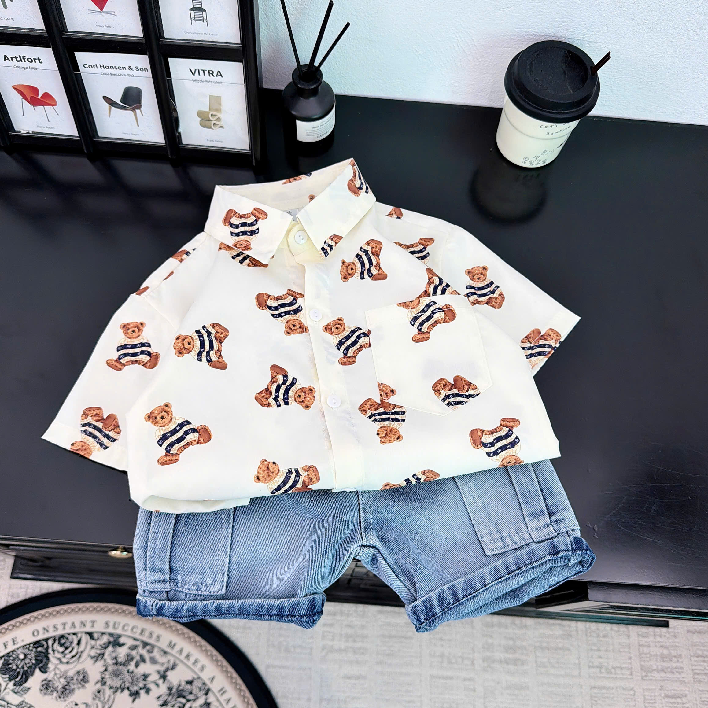 B16 BỘ SƠ MI GẤU MẶC ÁO NGỒI- A108.318