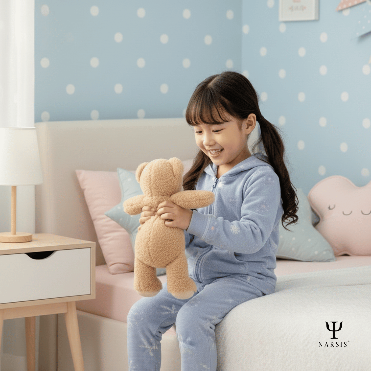 Bộ Thu Đông Bé Gái NARSIS KM0056 Chất Nỉ Cao Cấp – Ấm Áp, Không Xù, Họa Tiết Xinh