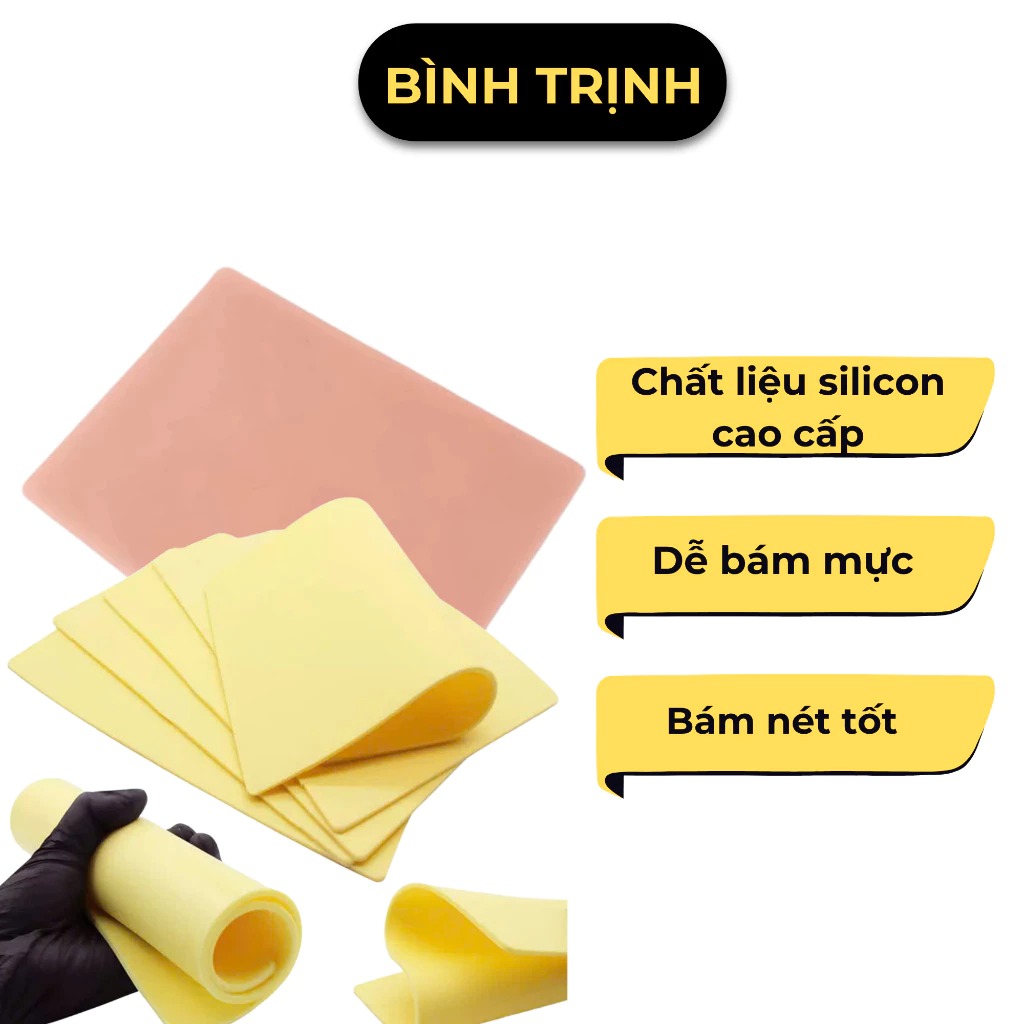 Da Giả Tập Xăm – Silicon Mềm, Bám Mực Chuẩn – Luyện Kỹ Thuật Xăm Thật Tay