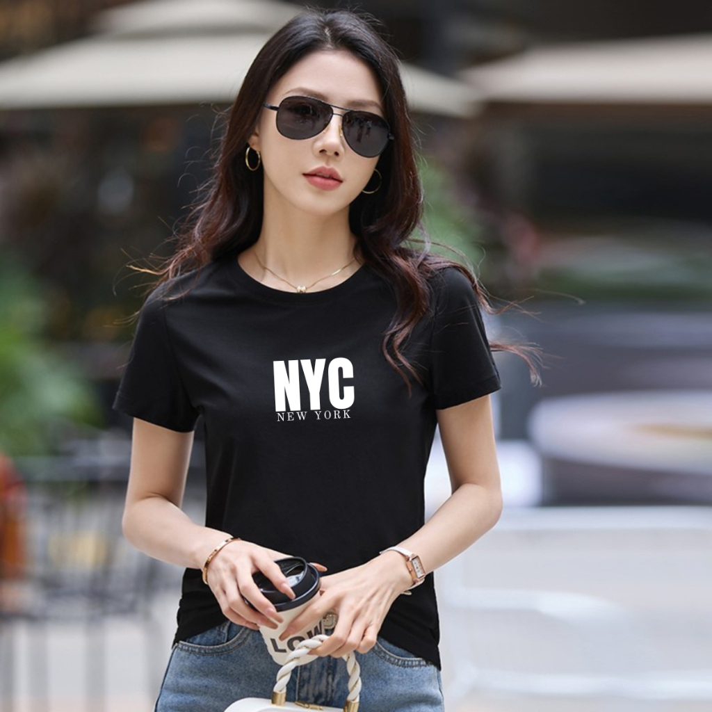 [Form vừa] Áo phông nữ 𝐋𝐎𝐙𝐀 "NYC" chất liệu thun cotton mã VT8232
