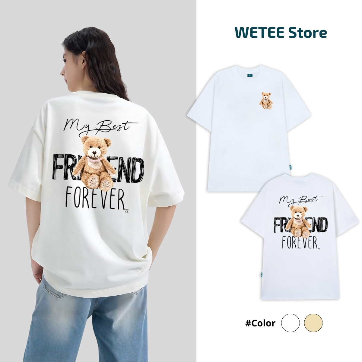 Áo phông unisex My Best Friend Forever local brand 𝐖𝐞 𝐓𝐞𝐞 - WU0899