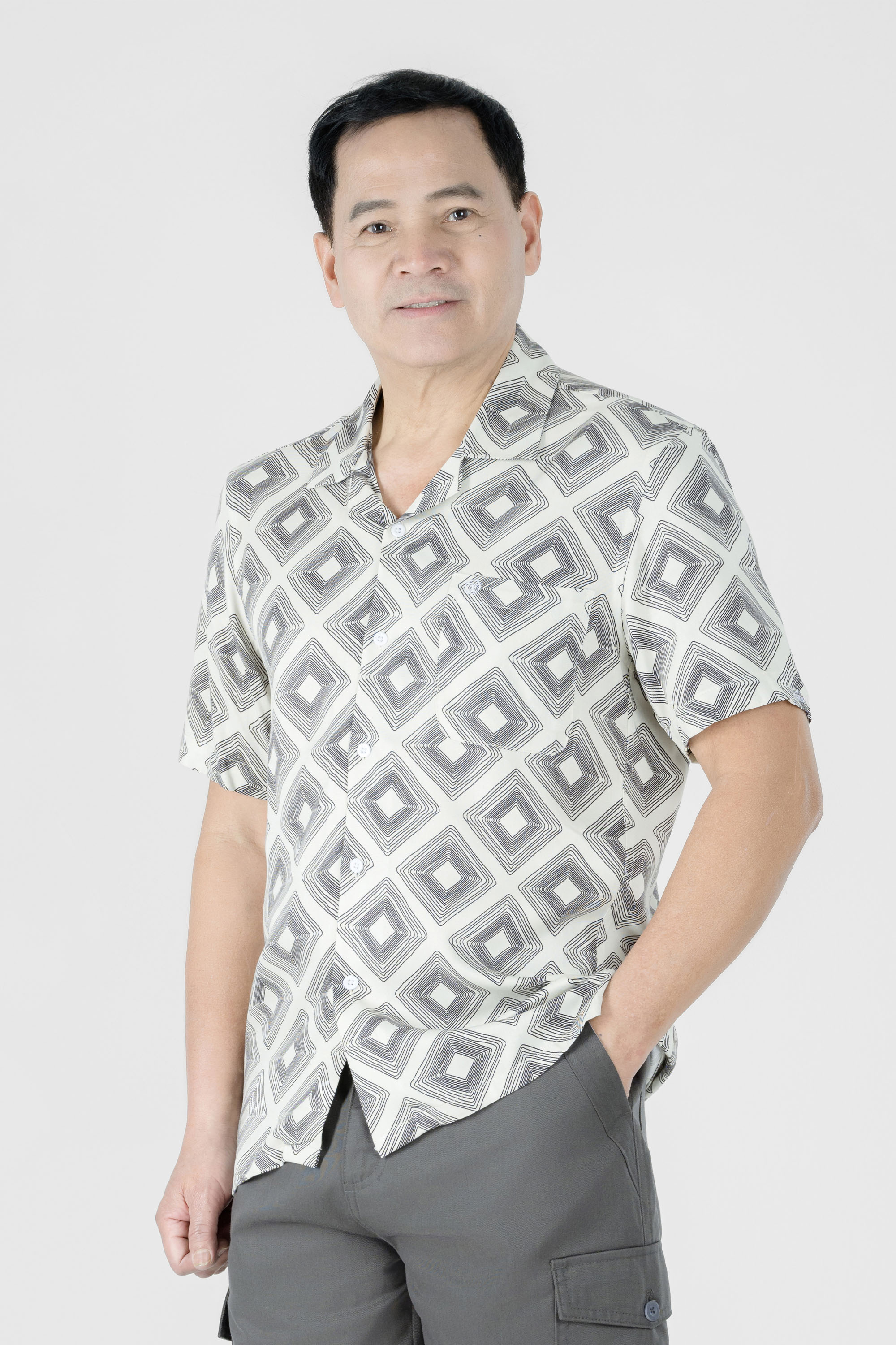 Áo Sơ Mi Họa Tiết Nam Trung Niên ANCHI Chất Liệu Sợi Lanh Phom Suông Vạt Ngang_thumbnail_2