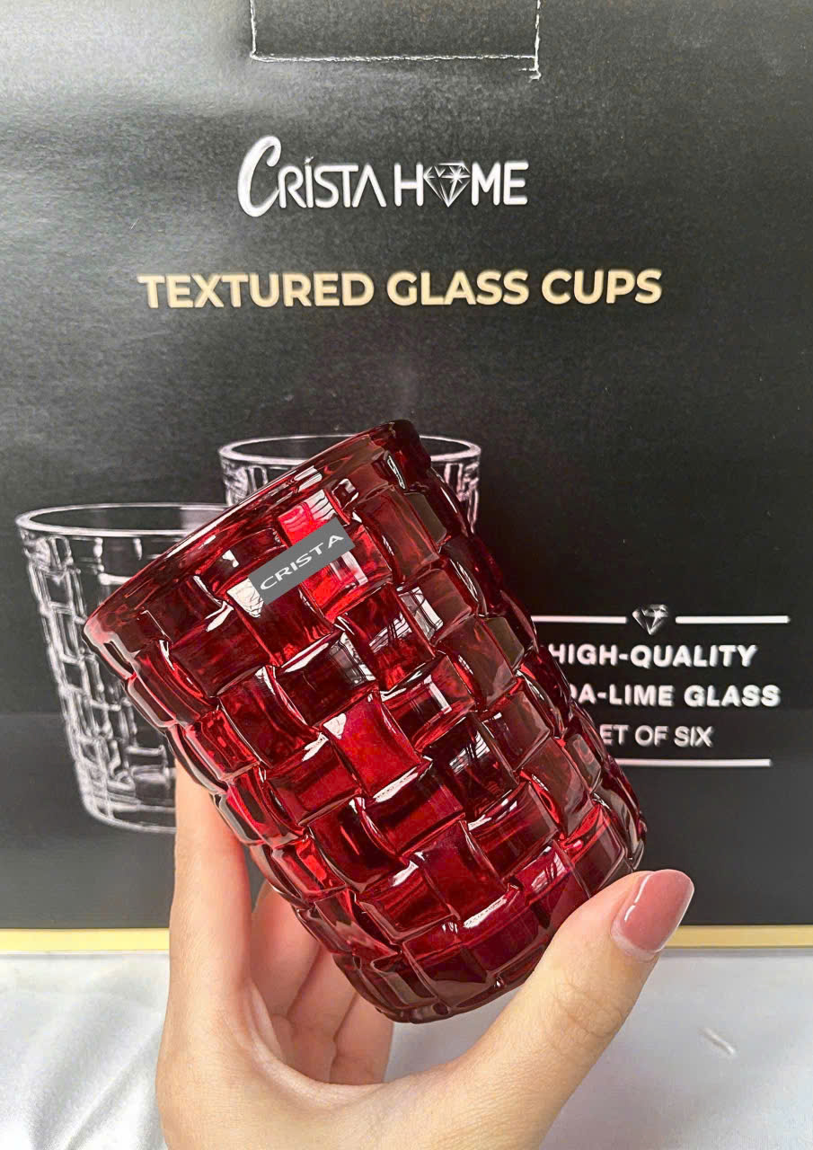 Bộ 6 cốc thủy CRISTA HOME tinh vân caro 280ml_thumbnail_18