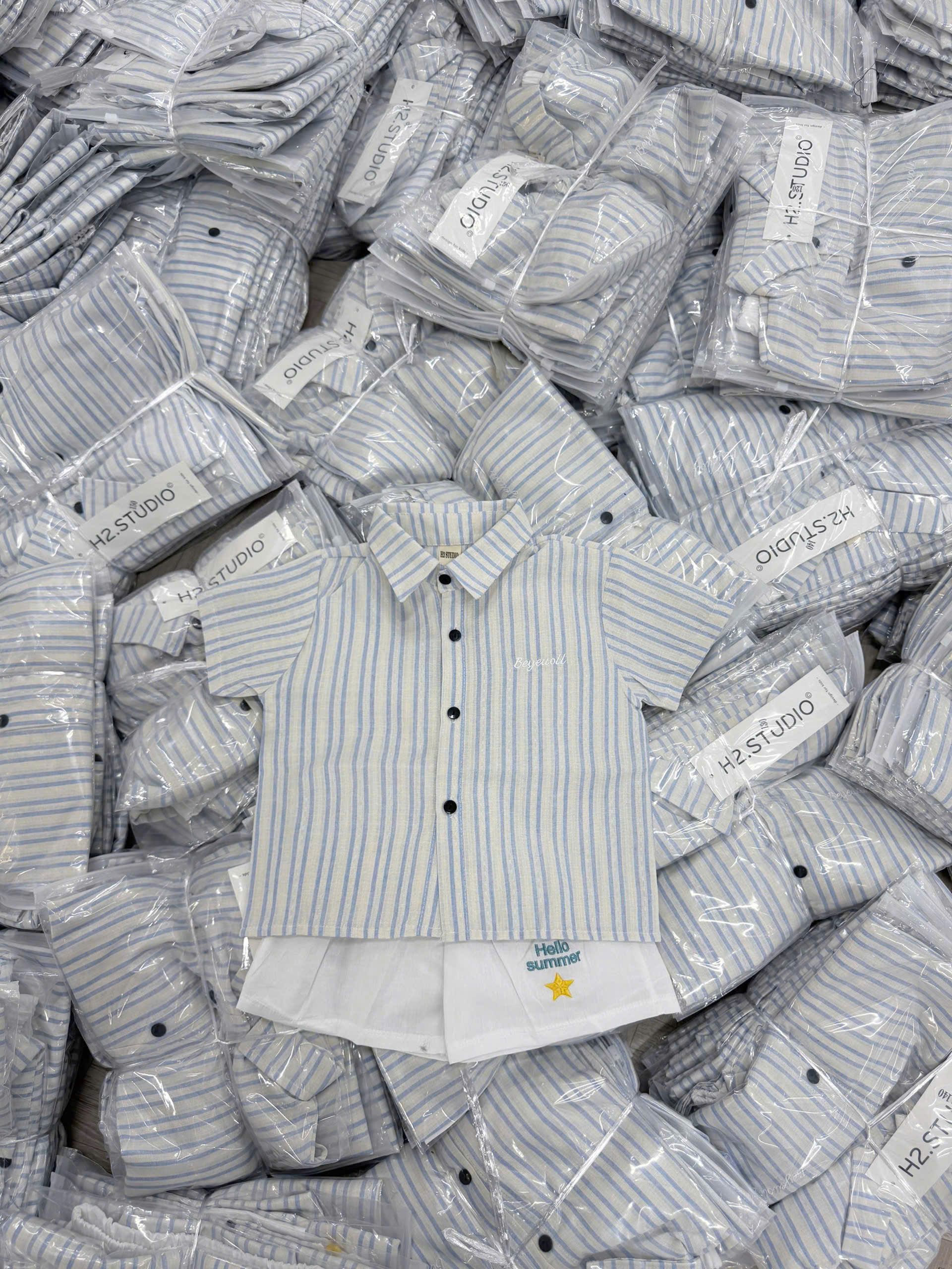 R22 BỘ SƠ MI SỌC HELLO SUMMER NGÔI SAO- A108.298