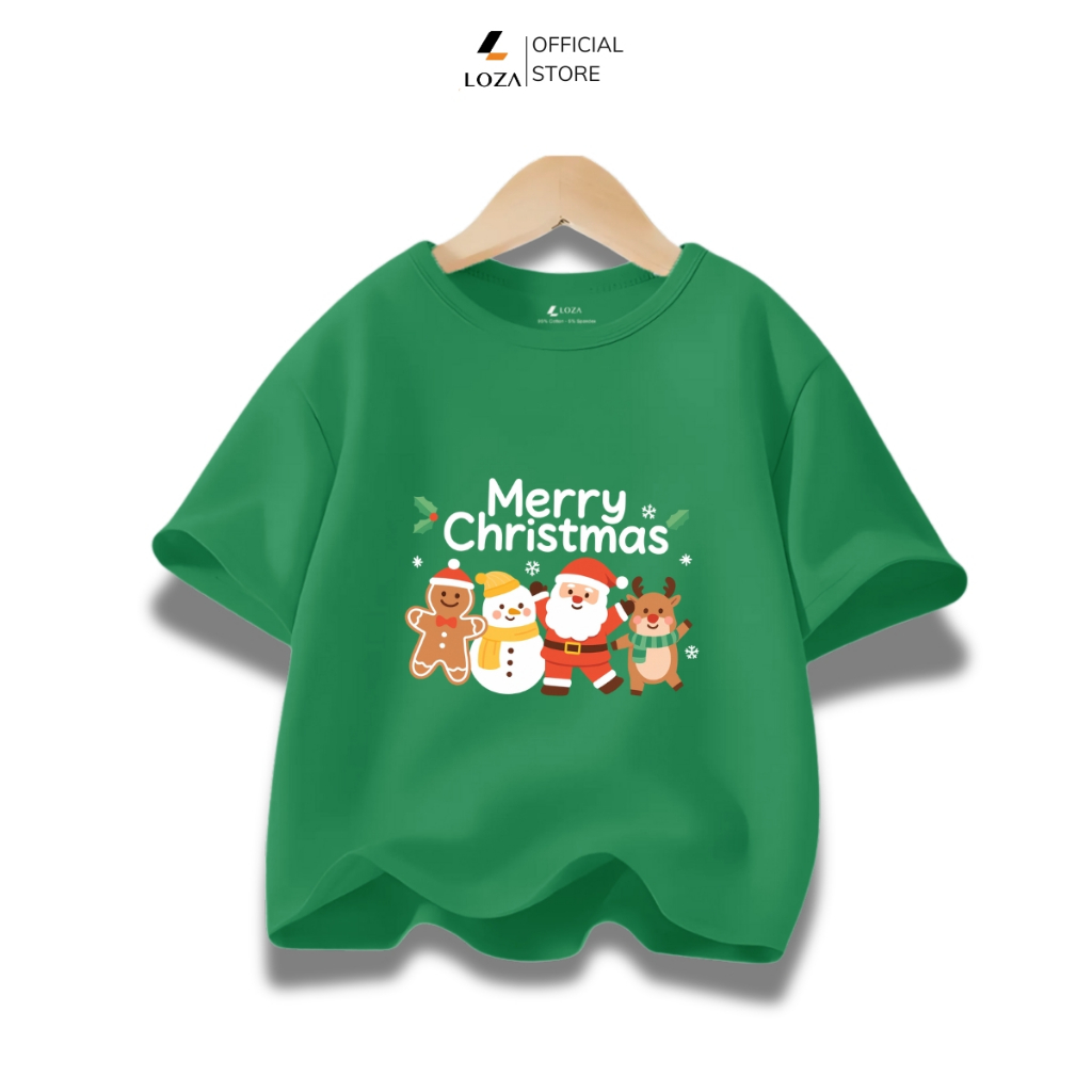 Áo thun bé gái, bé trai NOEL cho bé từ 15-40kg - Áo phông trẻ em Loza Kids- Mã AT031_thumbnail_2