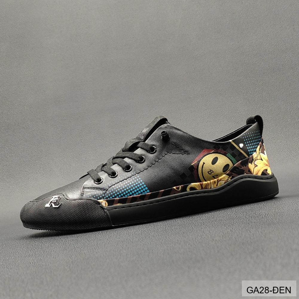 GA28 - Giày Sneaker Nam Da Bò Thiết Kế Smile Độc Đáo, Phong Cách Thường Ngày_thumbnail_14