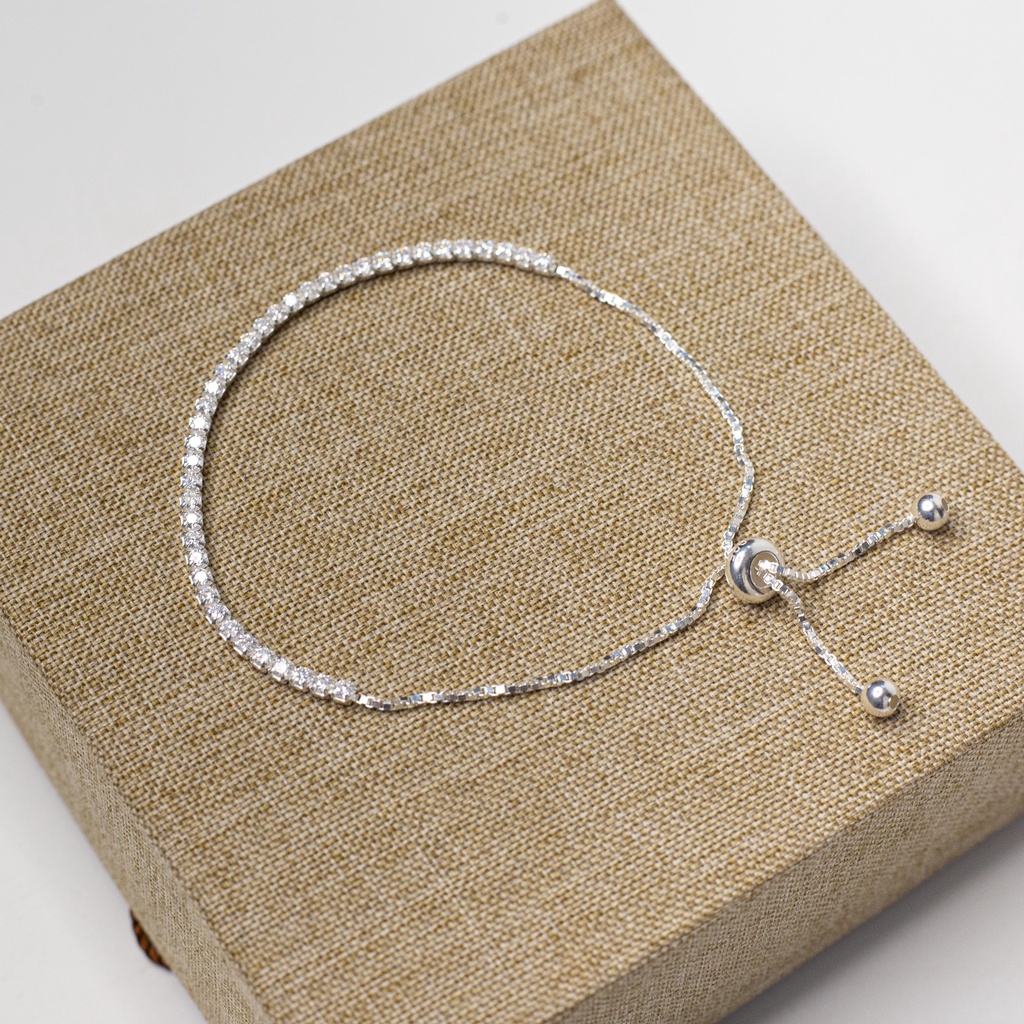 Lắc tay bạc đá dây rút cho nữ TS0287 - Quà tặng bạn bè, người thương_thumbnail_1