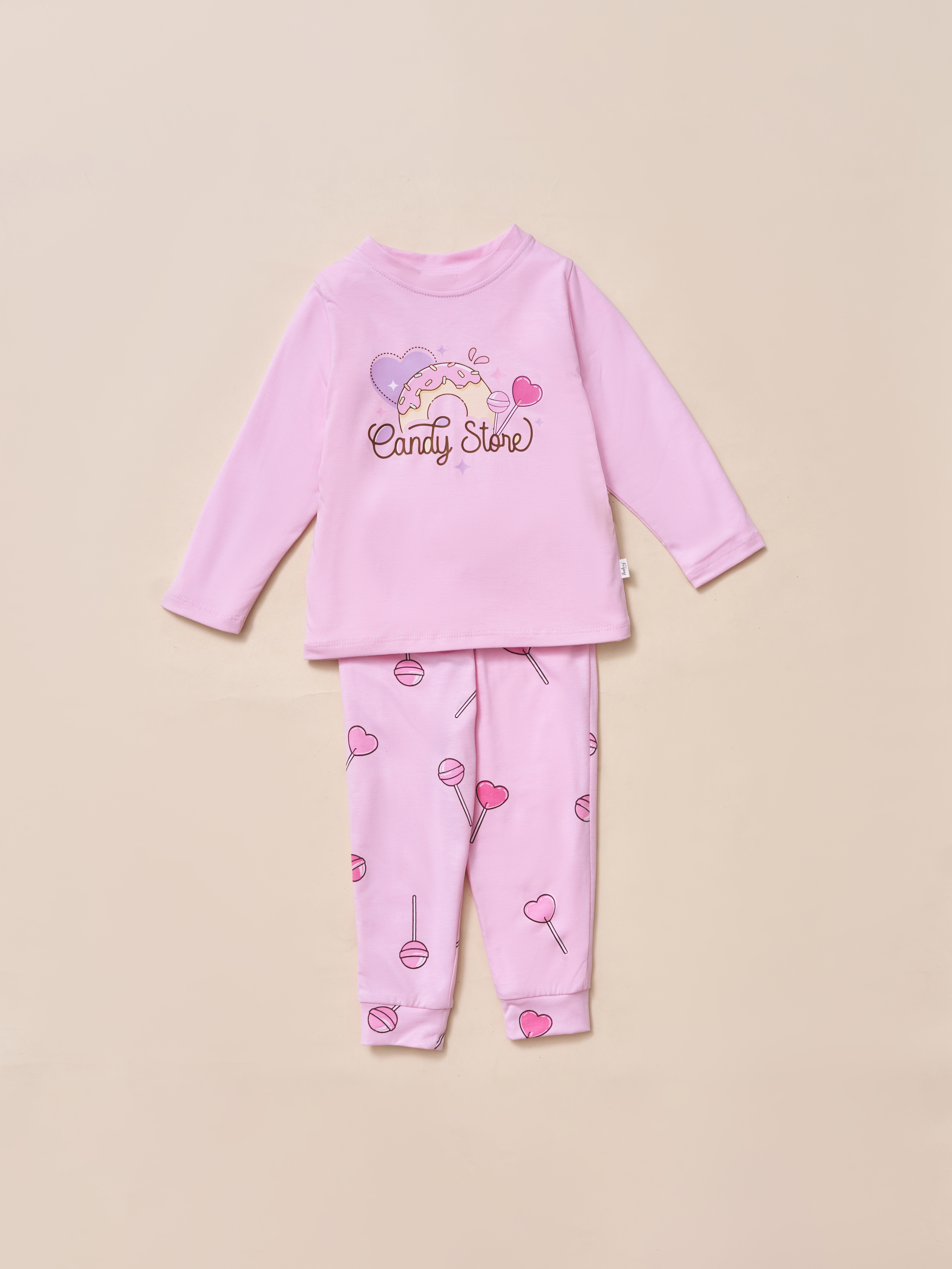 Bộ thun quần họa tiết áo cổ tròn in hình_thumbnail_0