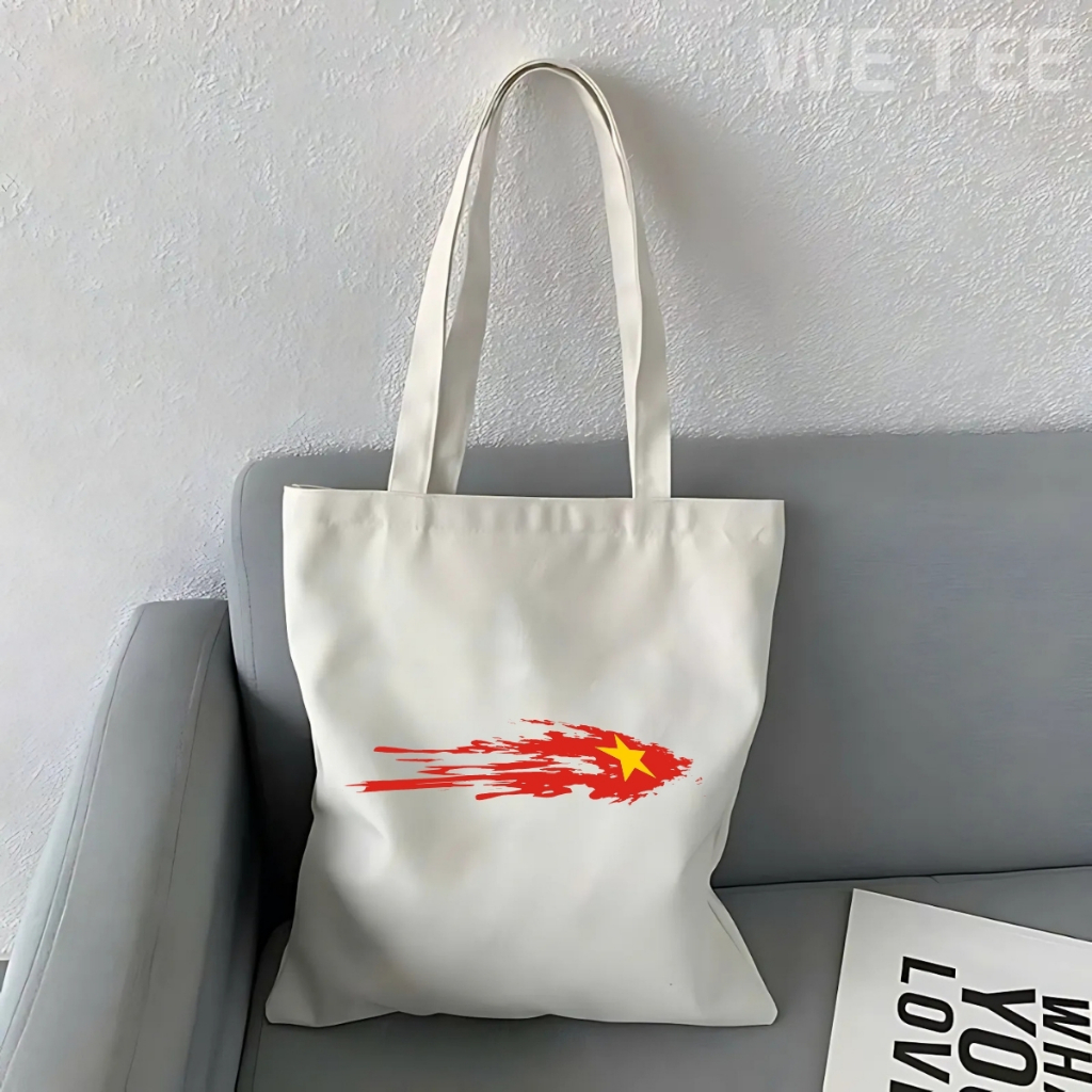 Túi tote vải canvas Tự hào tôi là người Việt Nam có khoá kéo và ngăn phụ, đi học đi chơi - TOTE19_thumbnail_7