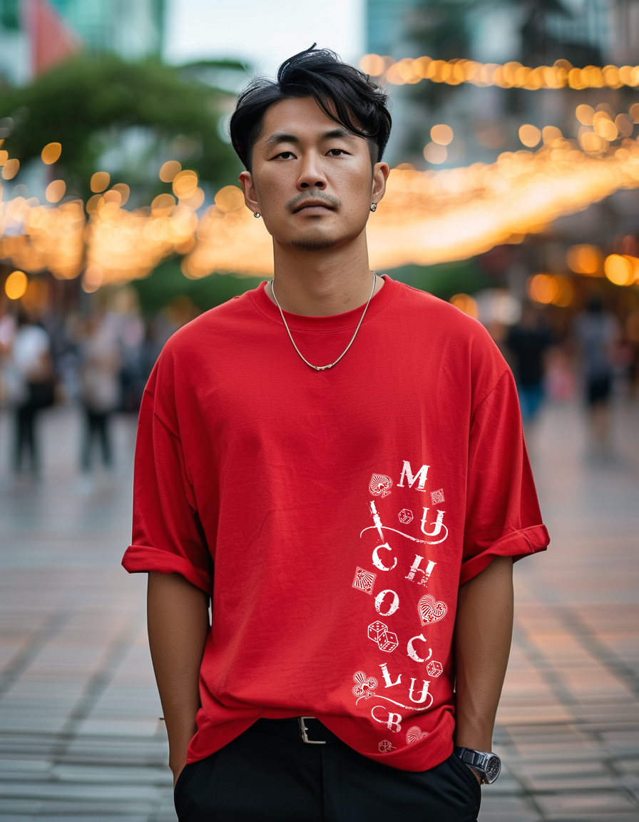 Áo phông tết form rộng cổ tròn vải cotton 4c co giãn thoáng mát 1828 Miucho Iconic in mix_thumbnail_6