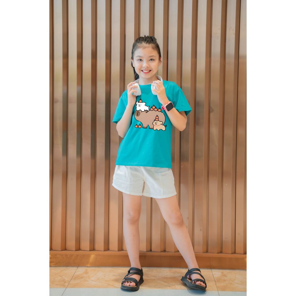 Áo thun capyabara và 2 cún cho bé gái  từ 15-40kg - Áo thun bé gái Loza Kids AT2770_thumbnail_8