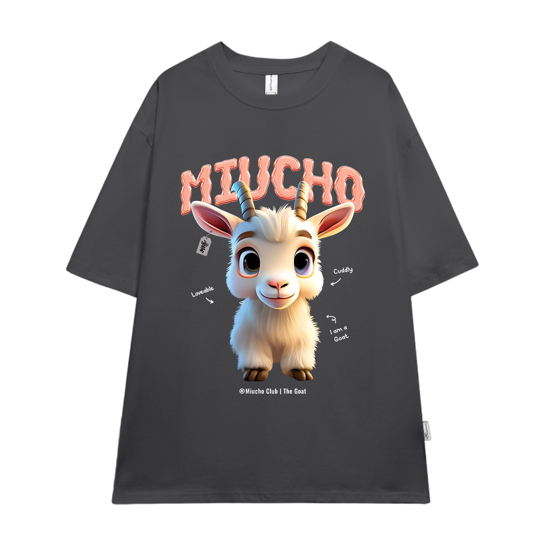 Áo thun form rộng 12 con giáp tuổi Mùi ATD1239 Miucho tay ngắn cổ tròn in mix_thumbnail_12