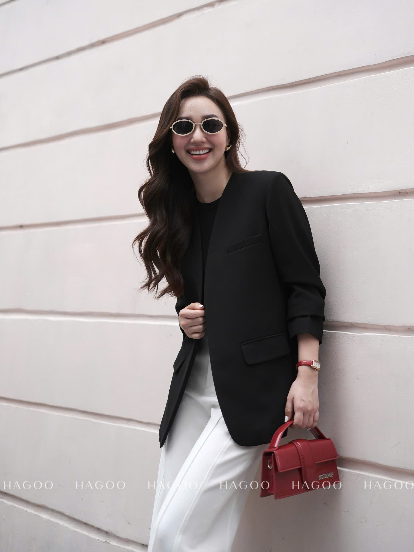 Áo Blazer không ve 4 màu HAGOO_thumbnail_1