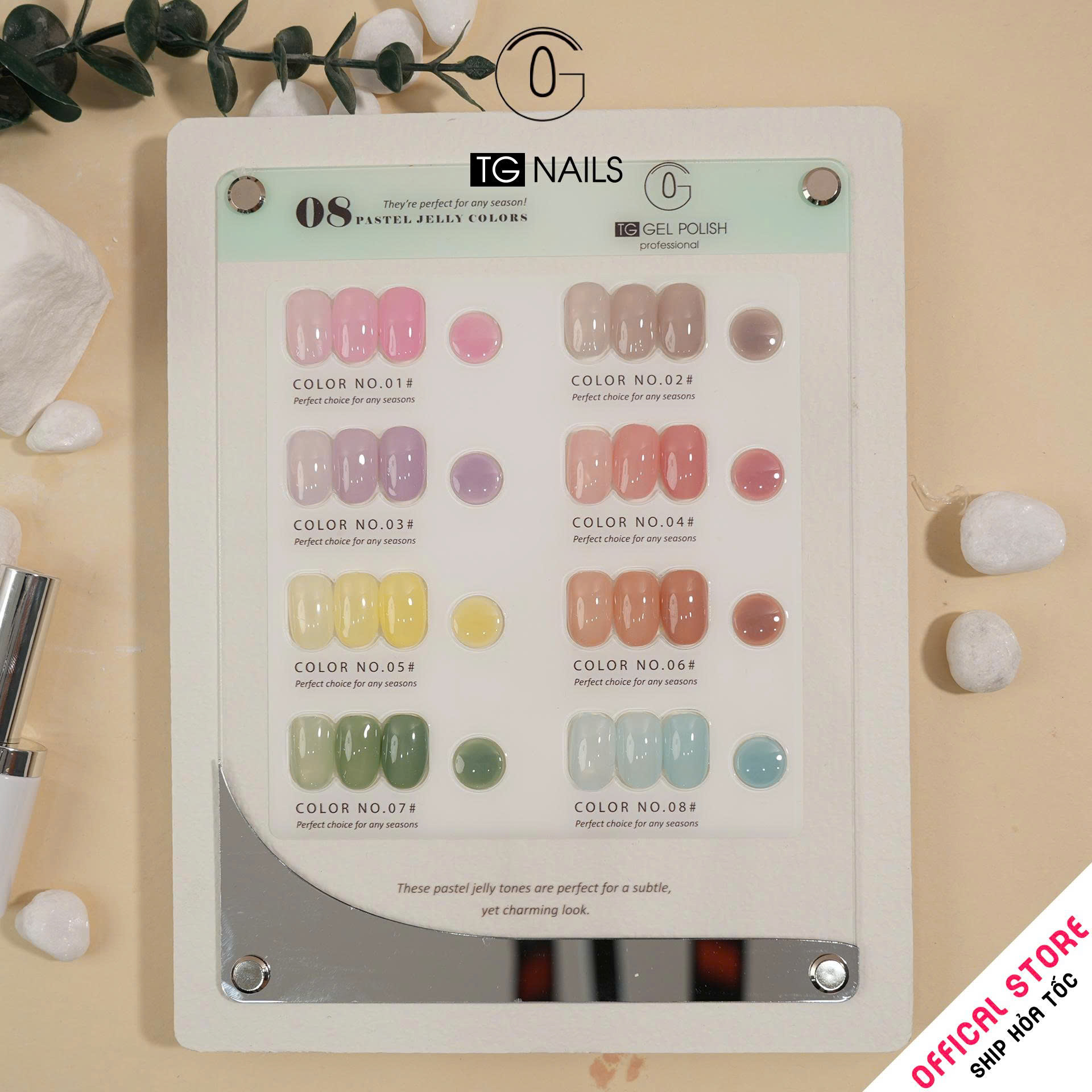 Combo sơn gel 8 màu Thạch Pastel kèm bảng màu_thumbnail_6