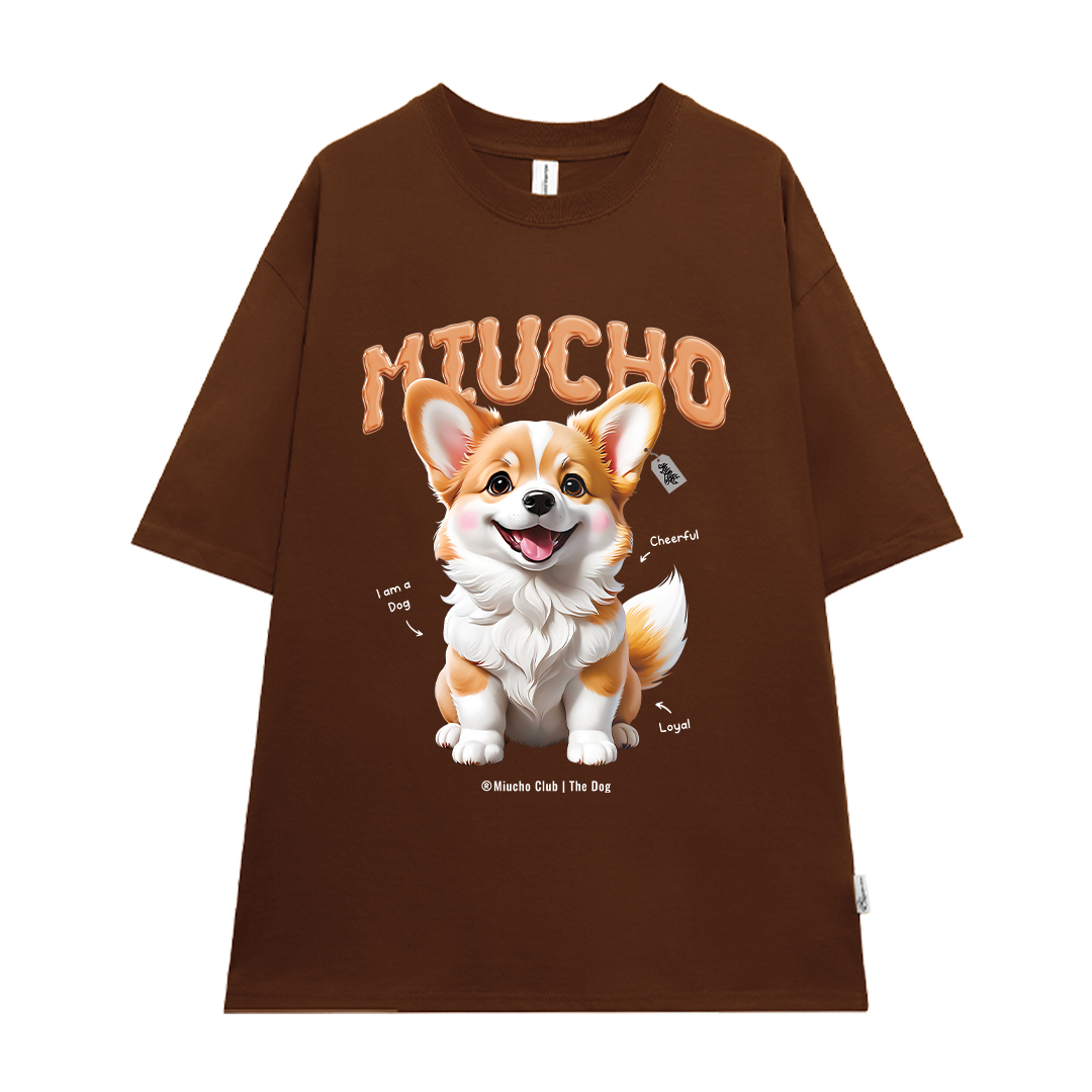 Áo thun form rộng 12 con giáp tuổi Tuất ATD1237 Miucho tay ngắn cổ tròn in mix_thumbnail_11