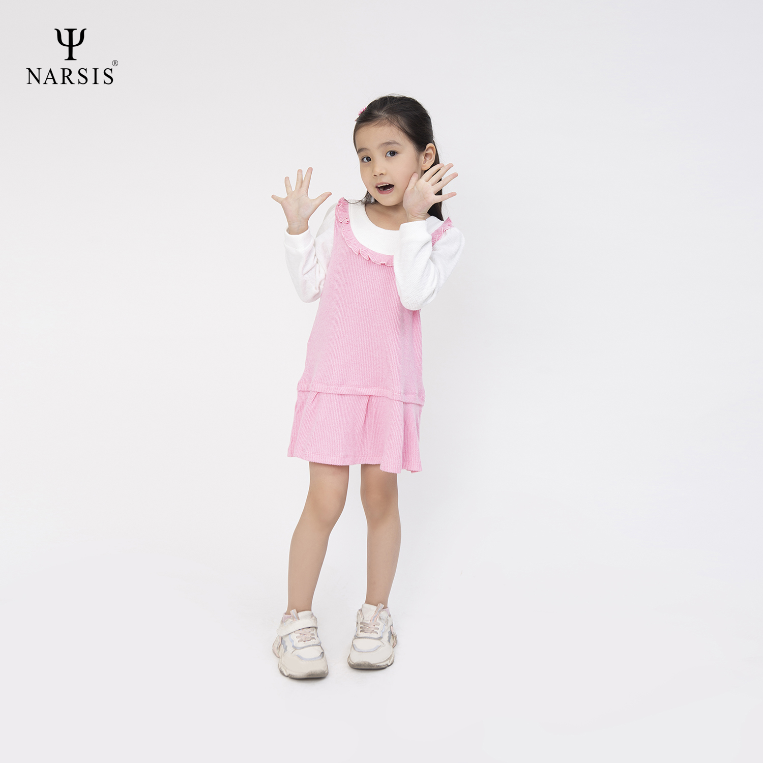 VÁY BÉ GÁI KB0015 NARSIS VẢI LEN COTTON ẤM ÁP, THOÁNG MÁT, GIỮ ẤM TỐT, MỀM MẠI, GIỮ ẤM TỐT, MỀM MẠI_thumbnail_1