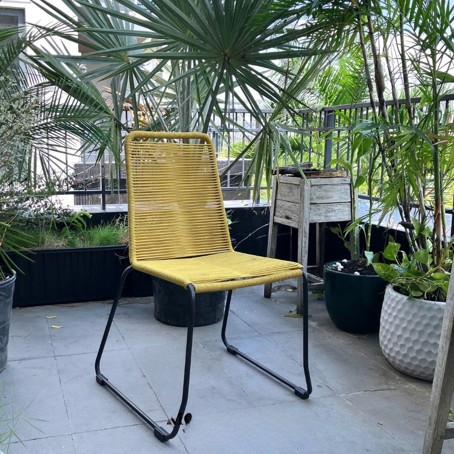 Ghế đan dây Pang Chair Modloft yellow