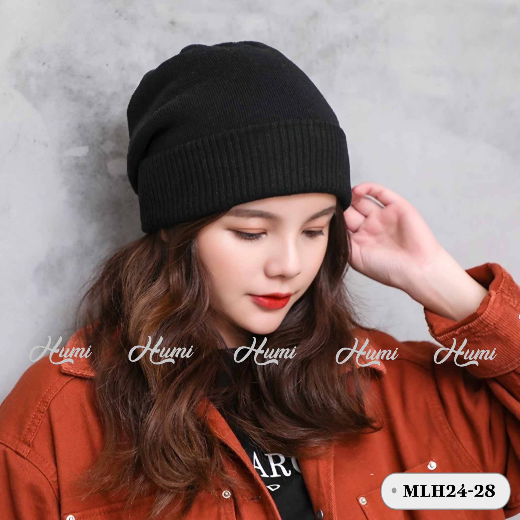 MŨ LEN THU ĐÔNG CHO NỮ (MLH24-28 Đen)