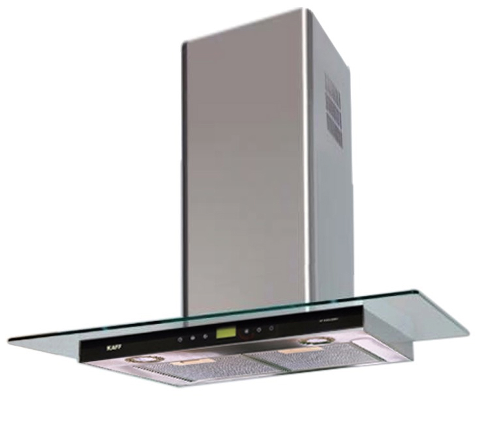 Máy hút mùi Kaff KF-90RH thiết kế kính cong sang trọng