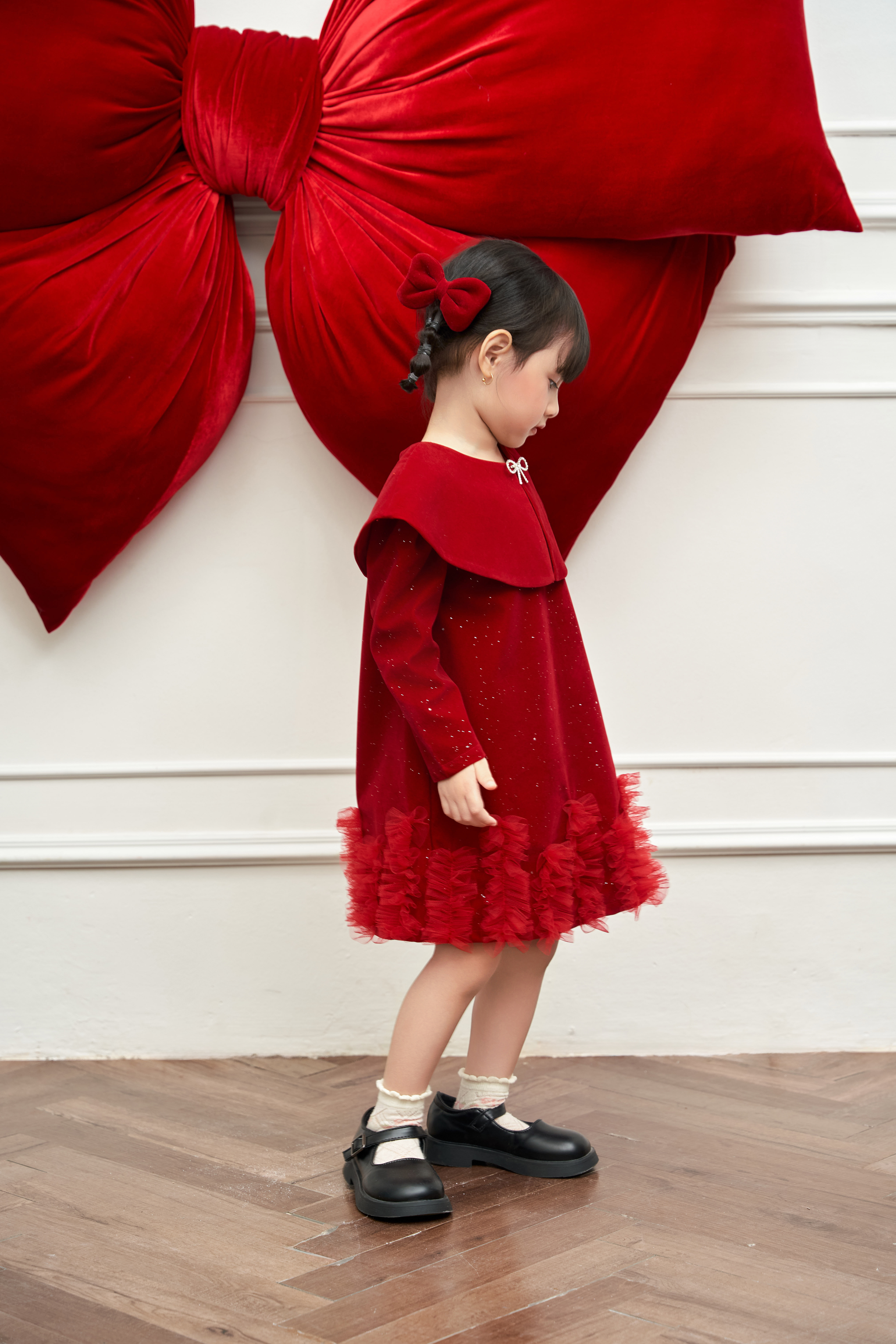 Váy nhung sequin kèm áo choàng_thumbnail_3