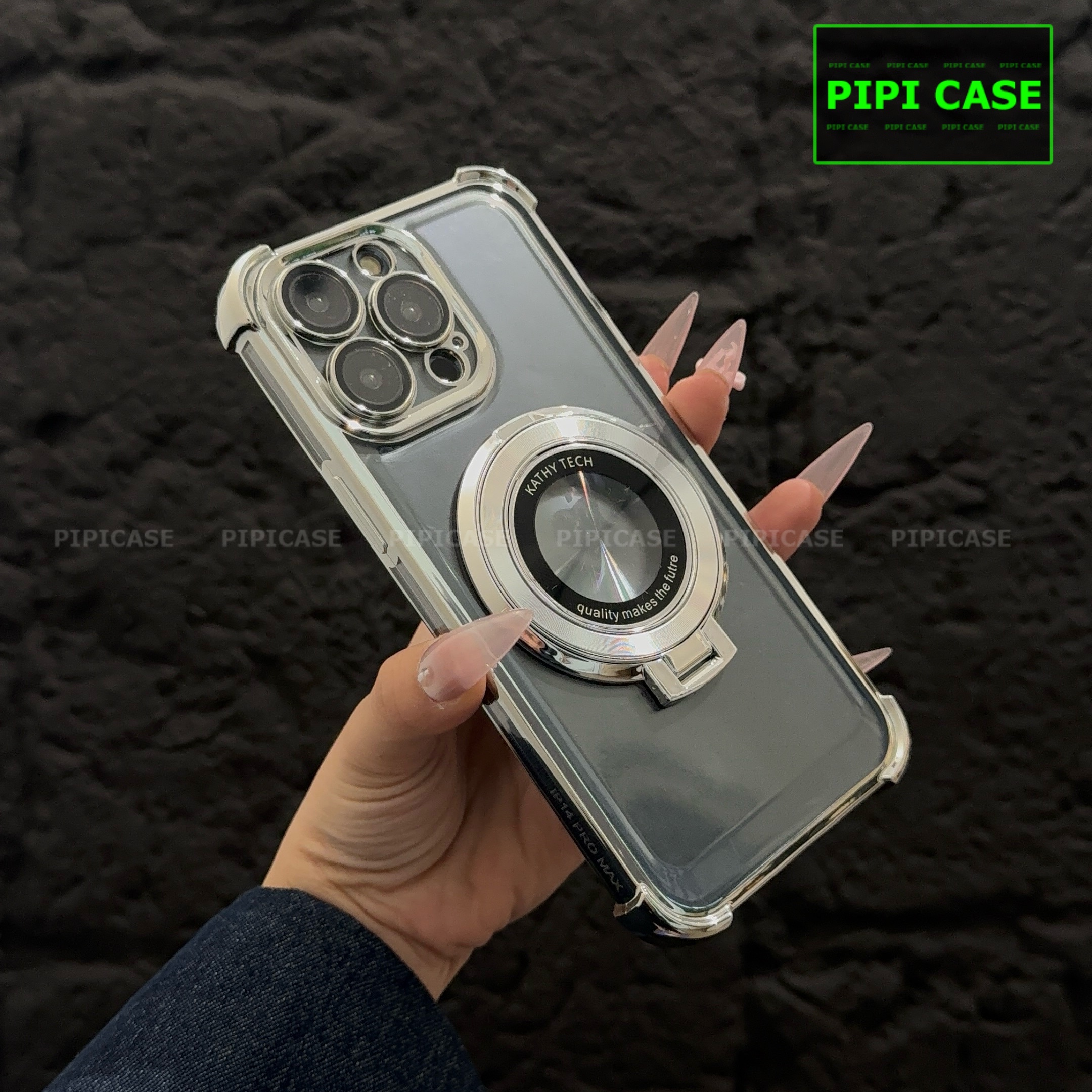 Ốp Lưng iPhone 14 Pro - Ven - Bạc_thumbnail_3