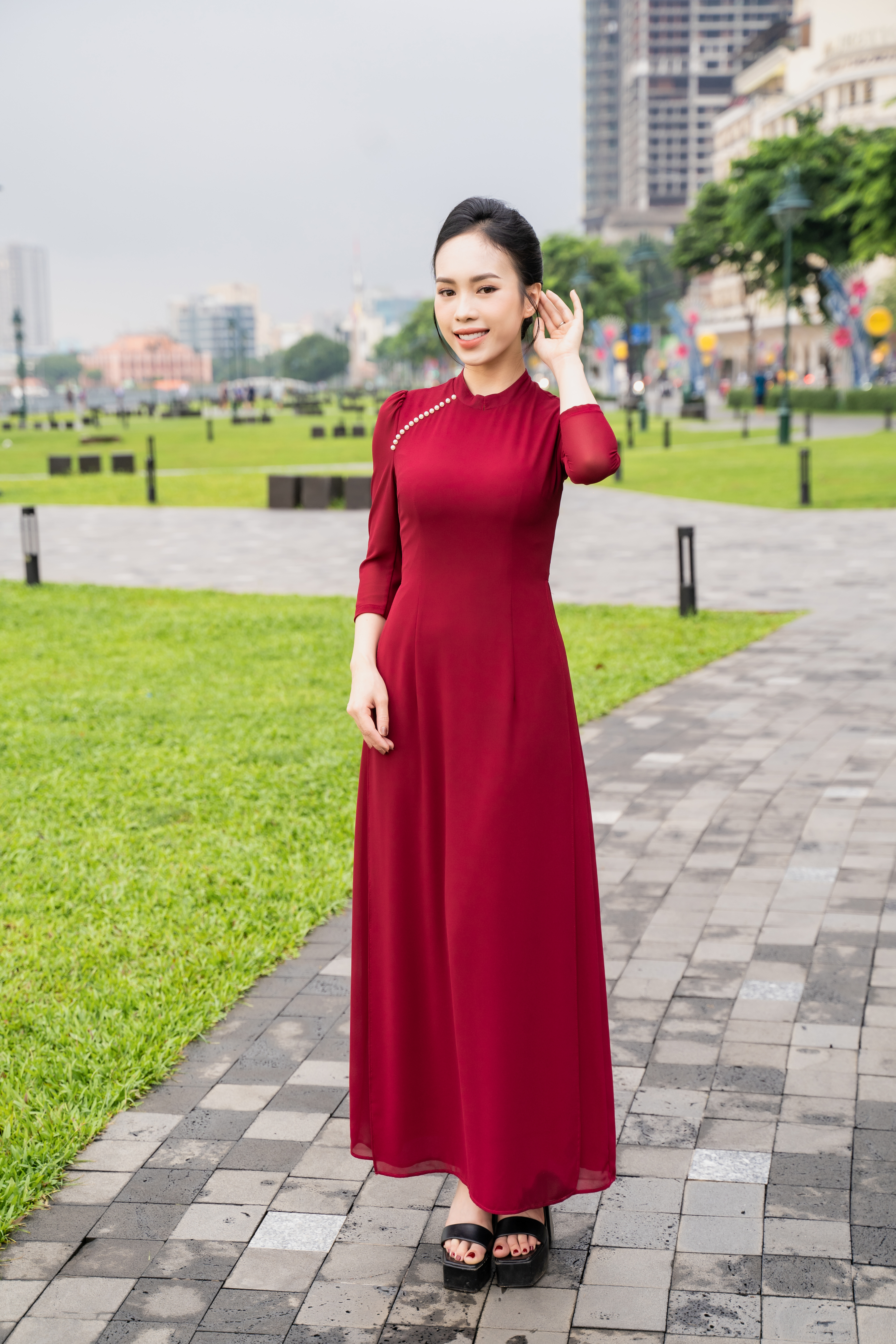 Đầm giả áo dài - Y1367 - Thương hiệu Zonbig_thumbnail_13