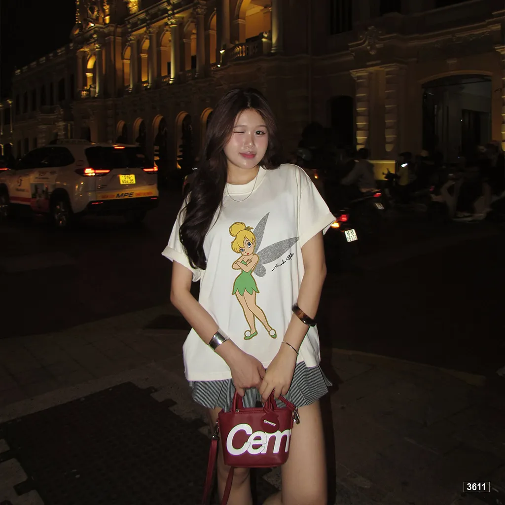 Áo thun nữ form boxy Tiinker Bell Miucho 3611_thumbnail_2