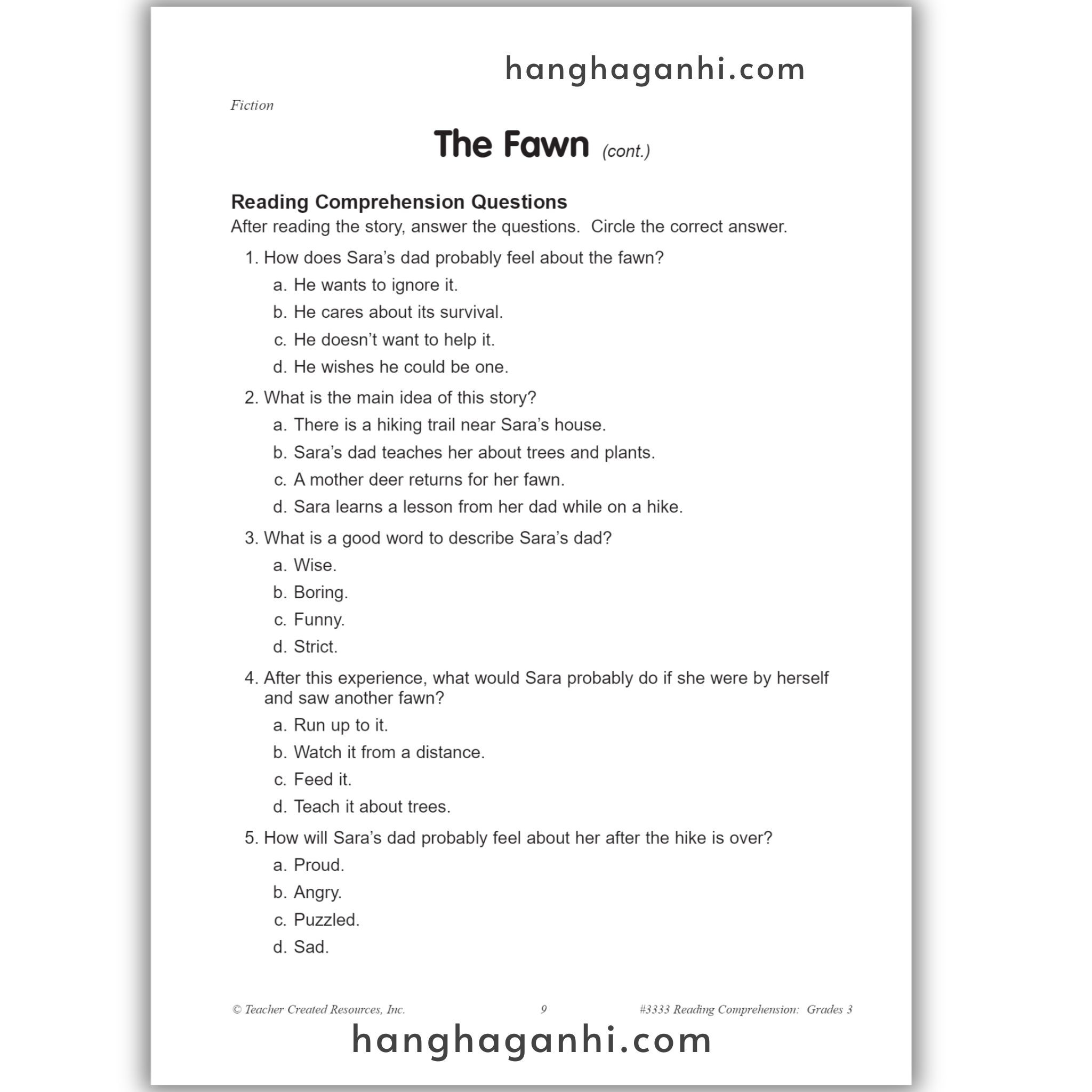 Reading Comprehension Grade 3 Teacher Created Resources, sách đọc hiểu lớp 3_thumbnail_14