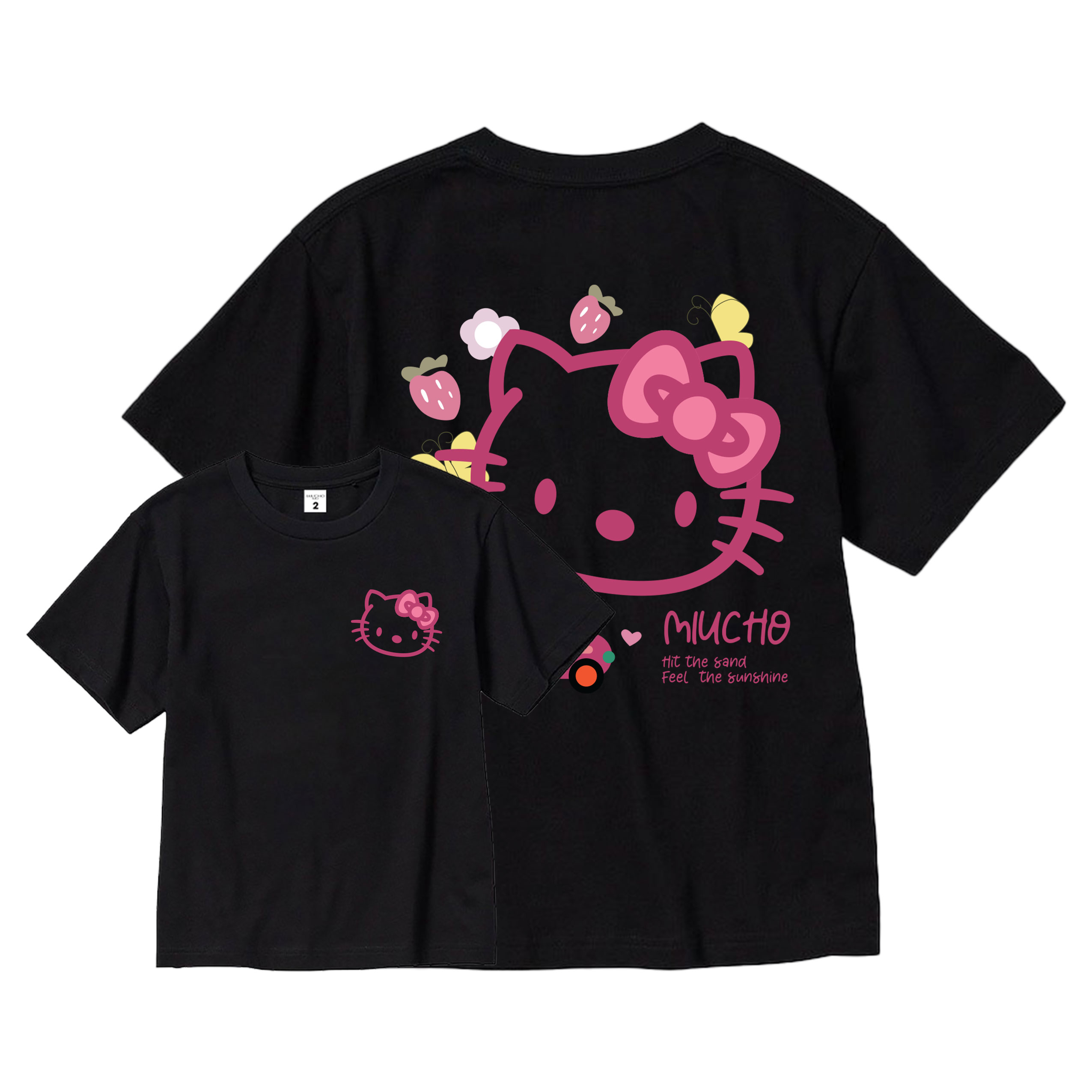 Áo thun cho bé gái form rộng AED1446 Miucho Kid tay ngắn cổ tròn in artwork_thumbnail_8