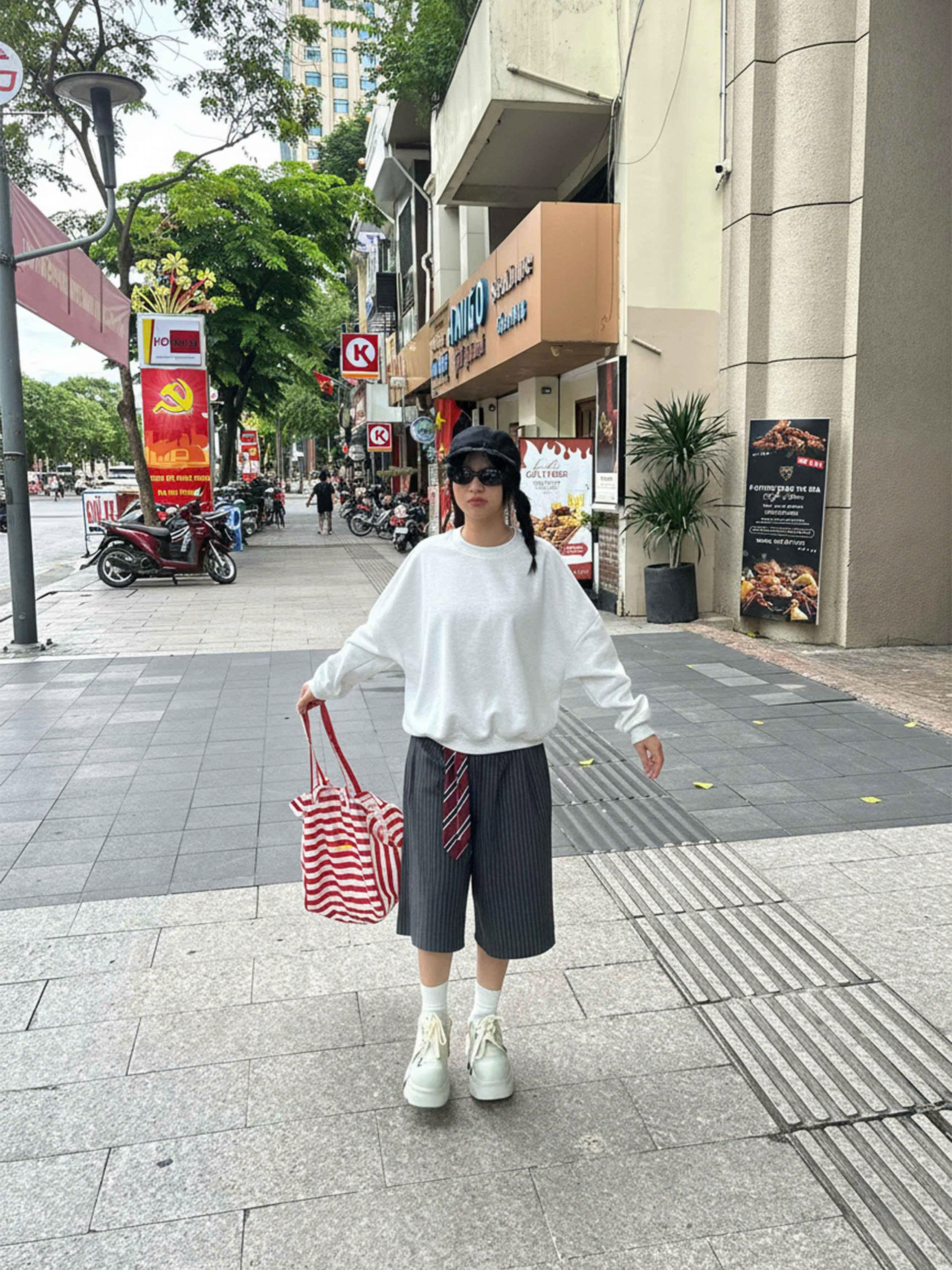 Áo sweater trơn form boxy Miucho tay dài cổ tròn vải nỉ 2 da cao cấp thoáng mát_thumbnail_8
