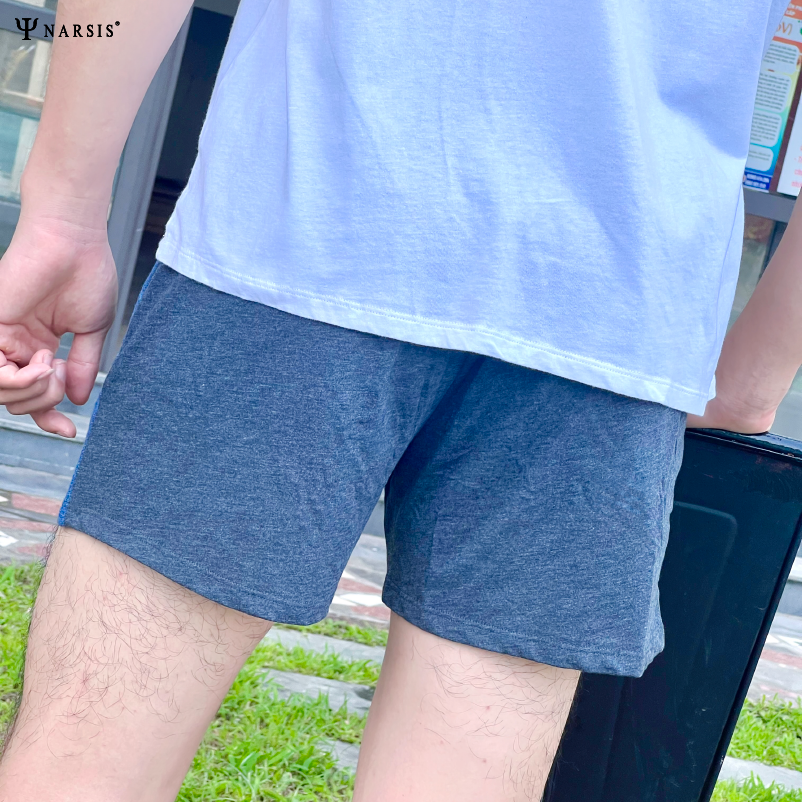 QUẦN ĐÙI NAM GHI ĐẬM NARSIS CHẤT LIỆU COTTON CẠP CHUN CO GIÃN THOẢI MÁI S23008 NARSIS VẢI COTTON ..._thumbnail_3