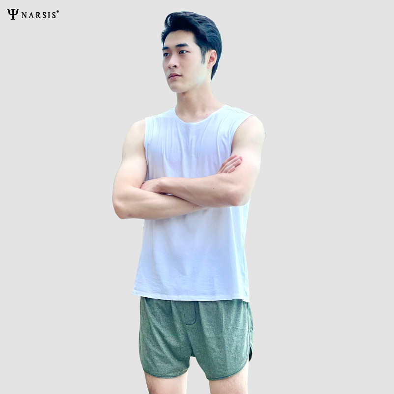 QUẦN ĐÙI NAM MÀU RÊU NARSIS CHẤT LIỆU COTTON CẠP CHUN CO GIÃN THOẢI MÁI S23014 NARSIS CHẤT LIỆU ...