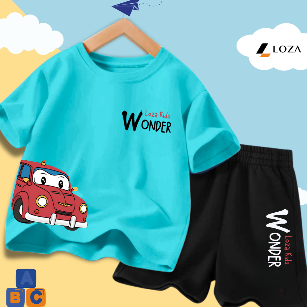 Bộ đồ bé trai in hình 'ô tô Wonder'  - Loza Kids SB295_thumbnail_6