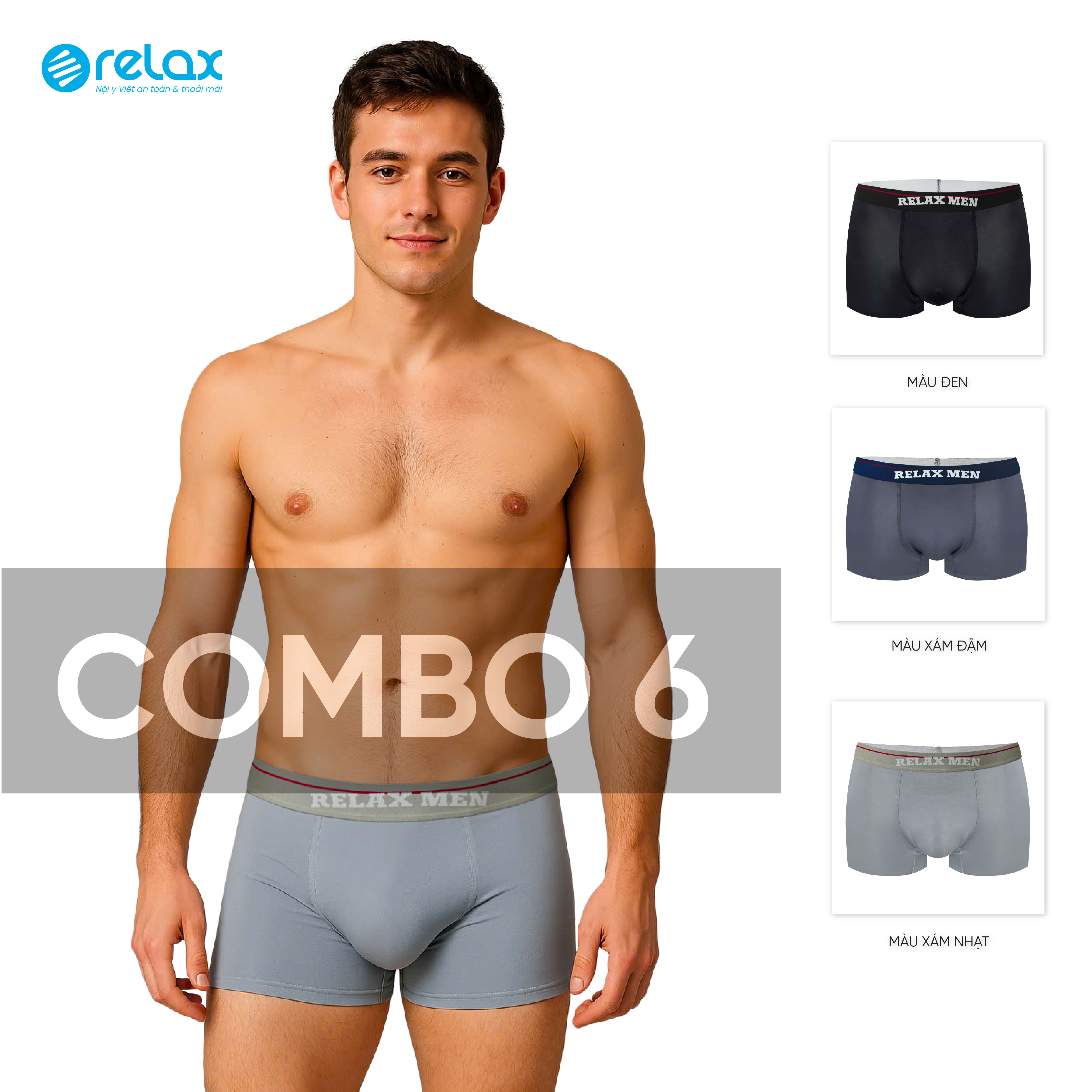 RLTK075 - COMBO 6 QUẦN LÓT NAM RELAX