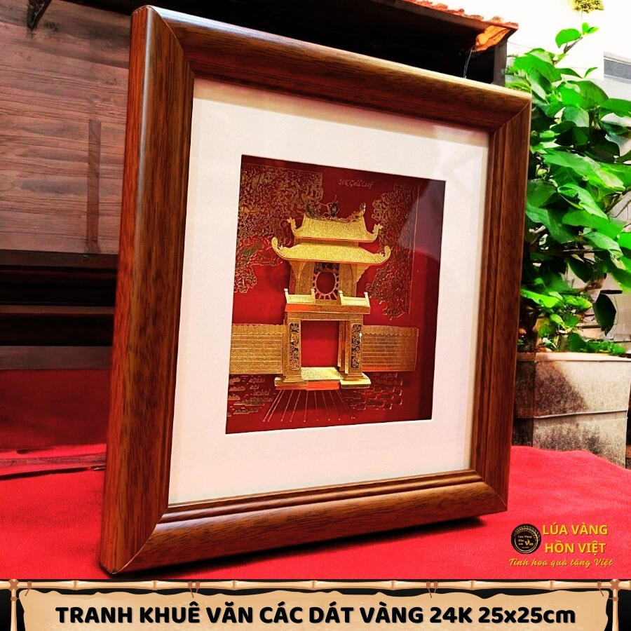 TRANH KHUÊ VĂN CÁC DÁT VÀNG 24K 25x25cm_thumbnail_2