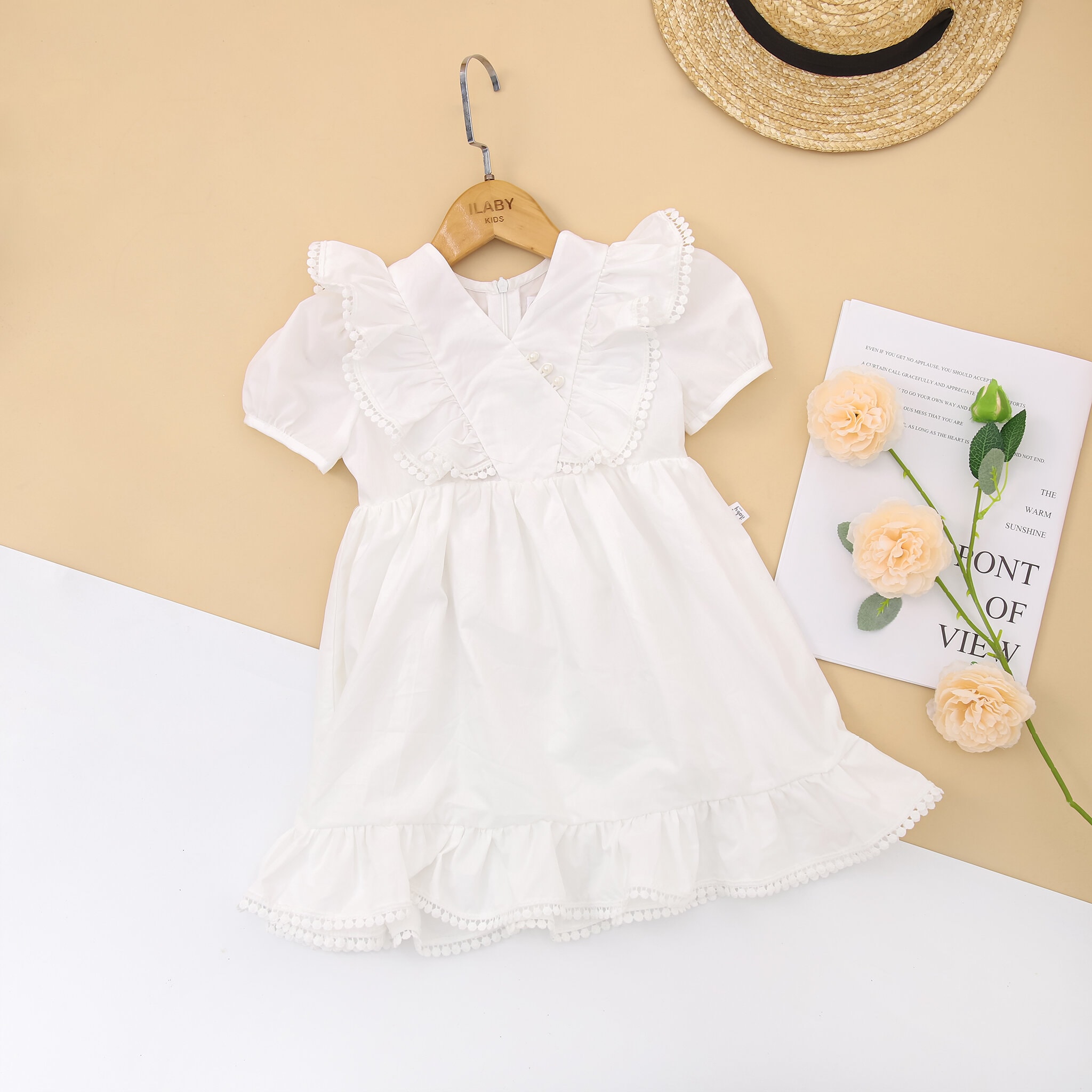 Váy vạt chéo phối ren hạt_thumbnail_0