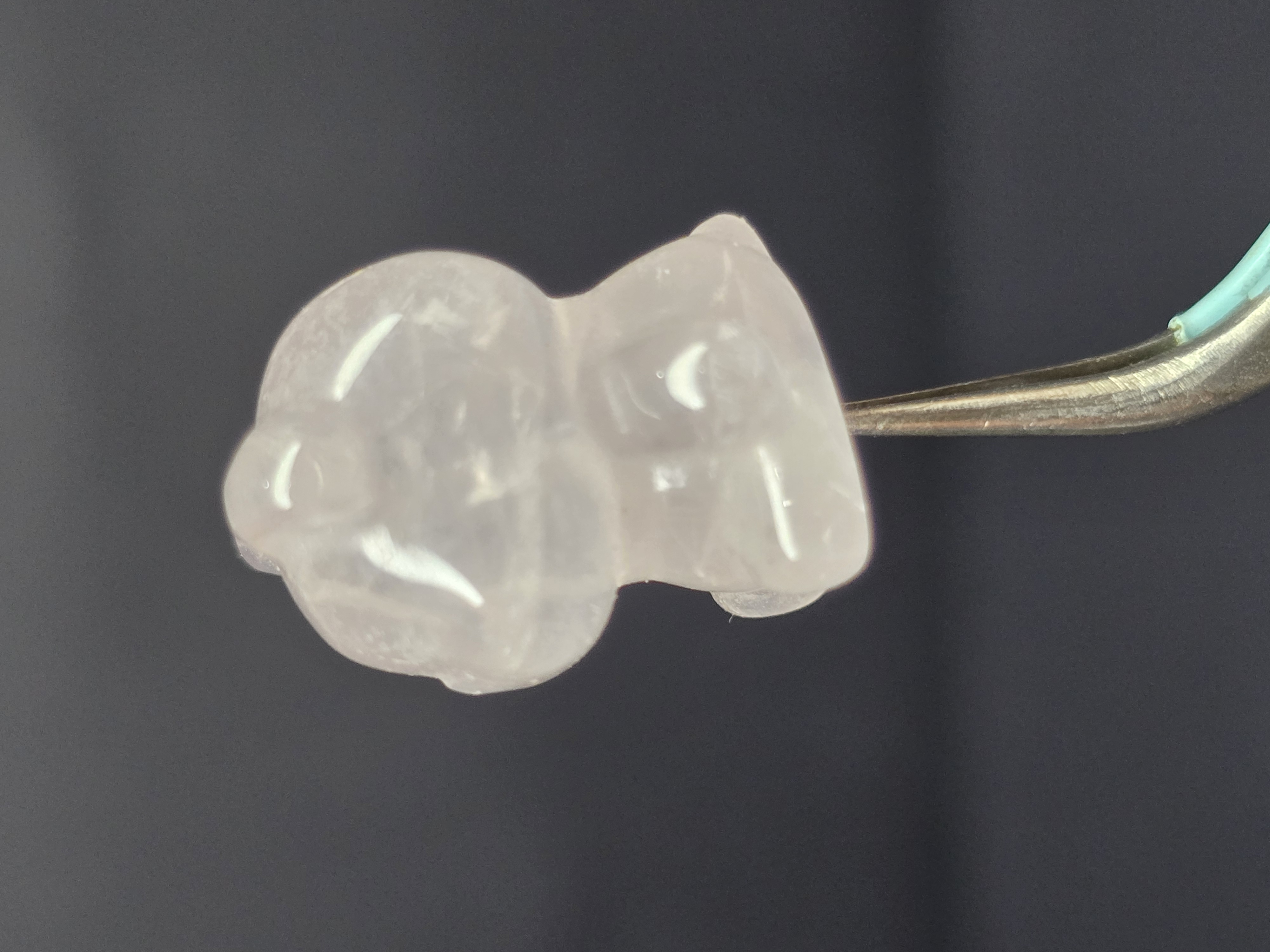 Charm Hạt Lẻ Thạch Anh Hồng - Gấu Cả Khối (Đã Xỏ Lỗ - Bán Lẻ 1 Viên)