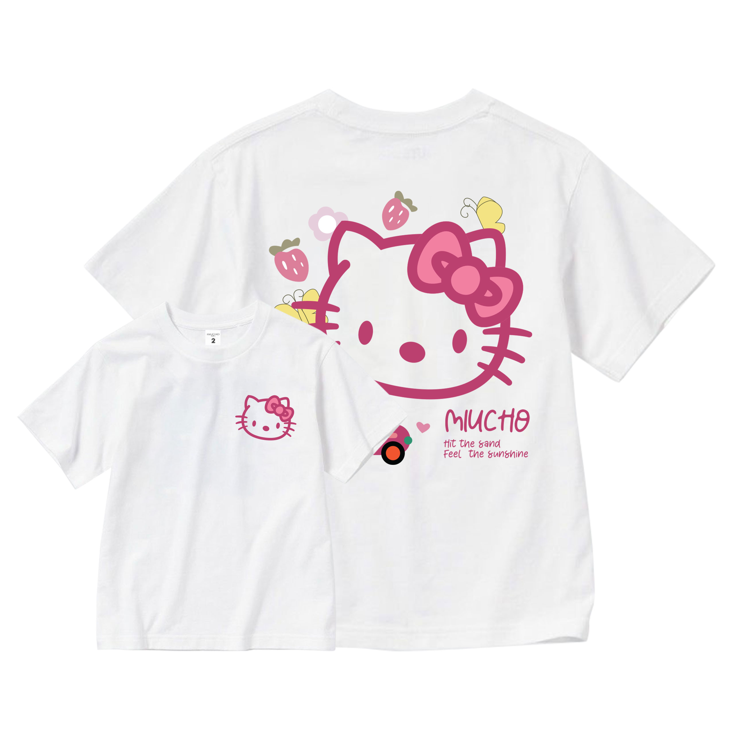 Áo thun cho bé gái form rộng AED1446 Miucho Kid tay ngắn cổ tròn in artwork_thumbnail_0